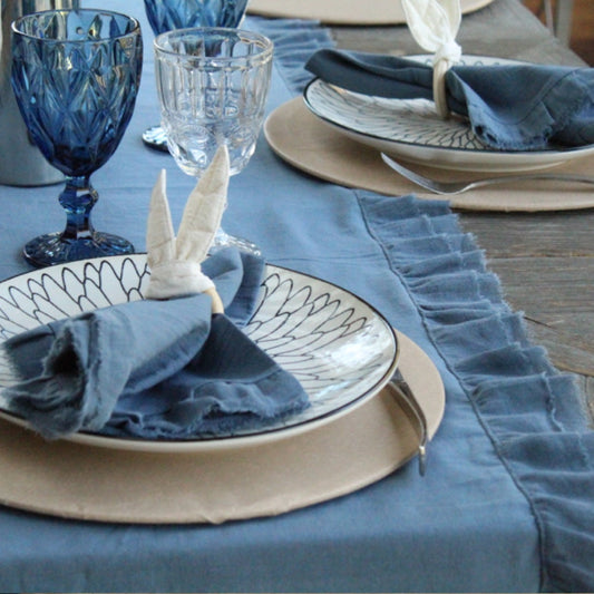 Camino de mesa vuelos azul 1,5 mts