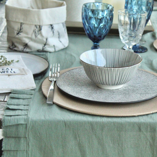 Camino de mesa vuelos verde 2 mts