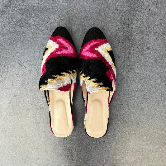 Babucha terciopelo fucsia 38