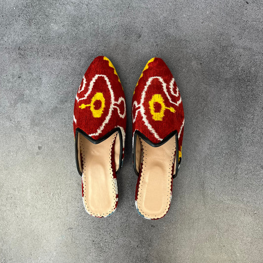 Babucha terciopelo rojo 39