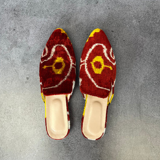 Babucha terciopelo rojo 39