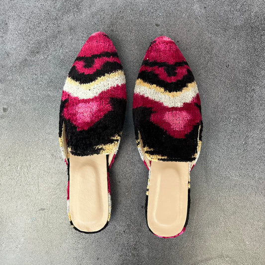 Babucha terciopelo fucsia 39