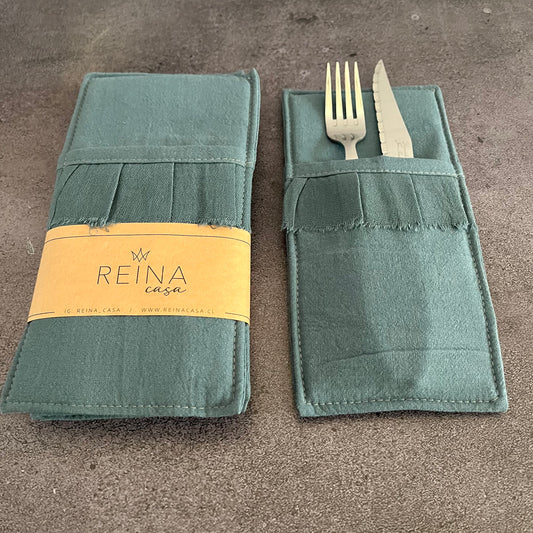 Set 4 portacubiertos azul