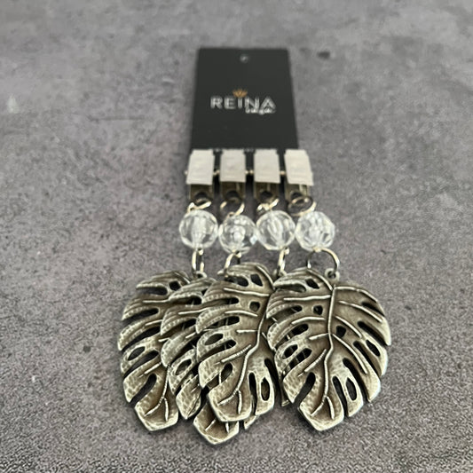 Set 4 pesos mantel hoja filodentro