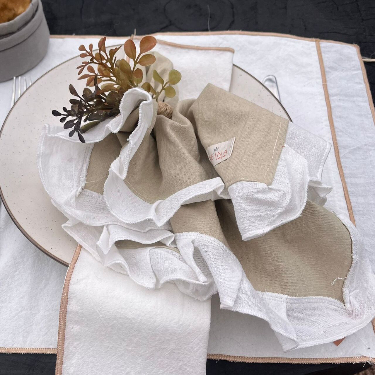 Set 4 servilletas vuelos mix arena