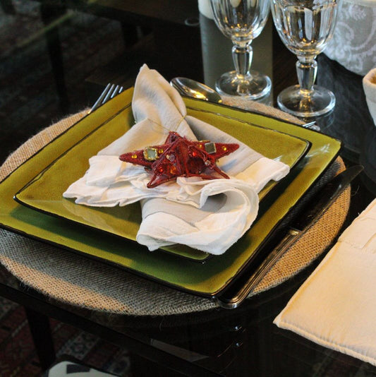 Set 4 servilletas vuelos mix gris cemento