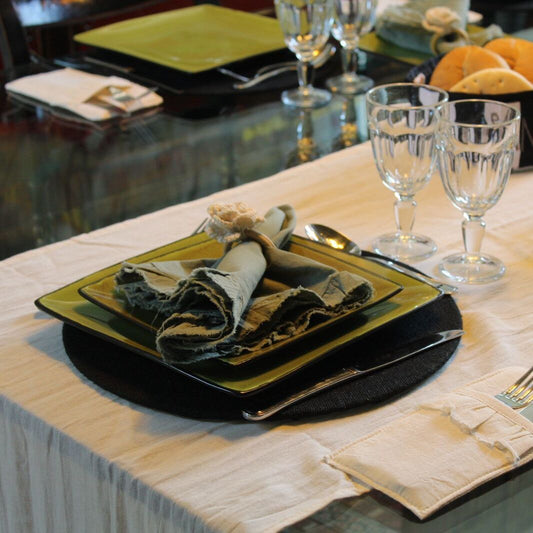 Camino de mesa de gasa crudo 3,2 mts