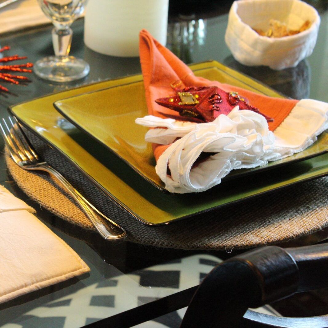 Set 4 servilletas vuelos mix terracota