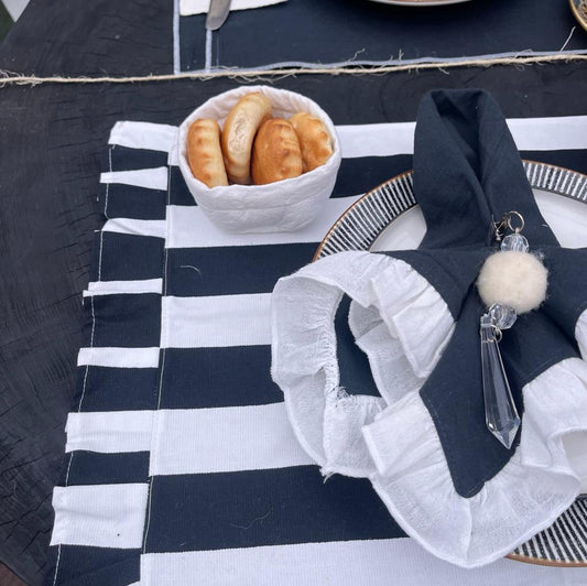 Set 4 servilletas vuelos mix grafito