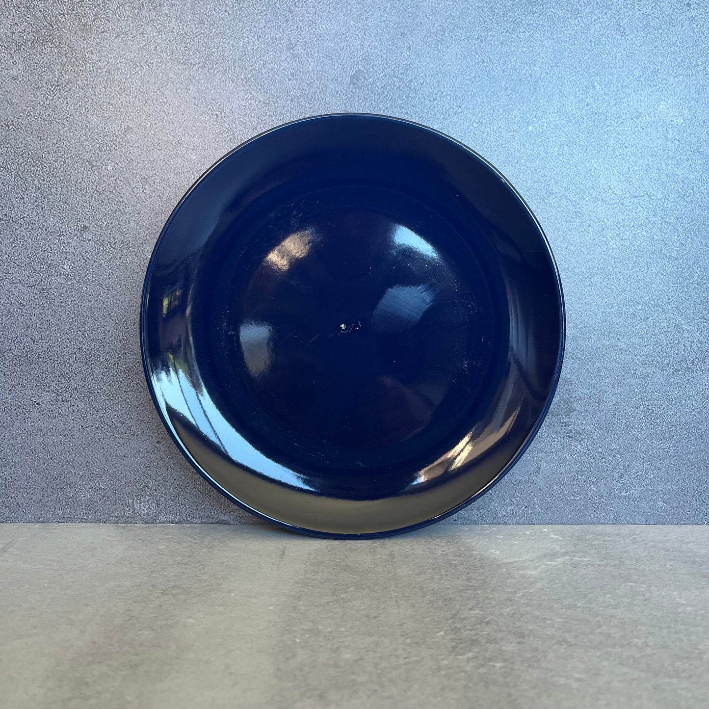 Plato de postre azul