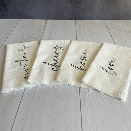 Set 4 servilletas estampadas