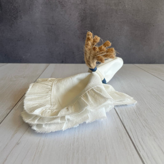 Set 4 servilletas vuelos blanca