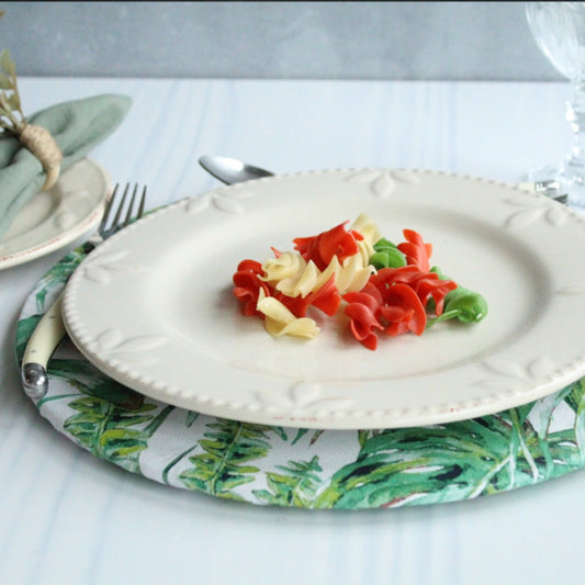 Plato base cuerina ramas