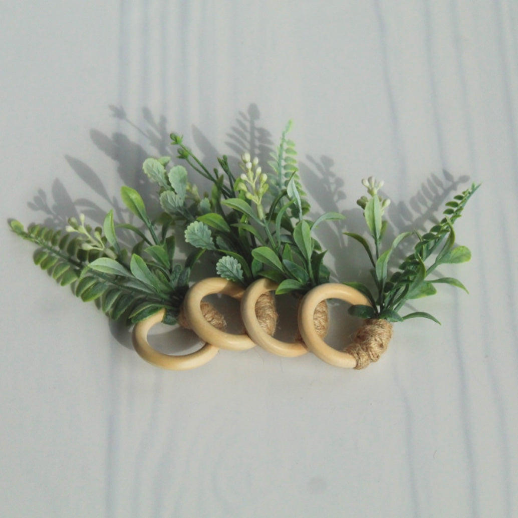 Set 4 servilleteros helechos