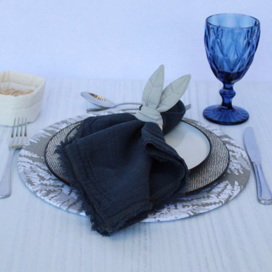 Set 4 servilleteros género gris