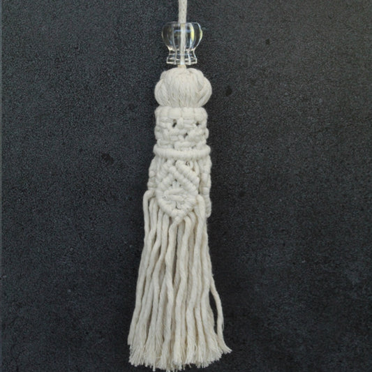 Borla macramé cruda