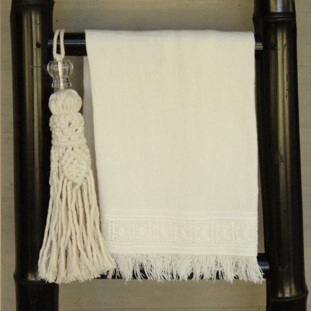 Borla macramé cruda
