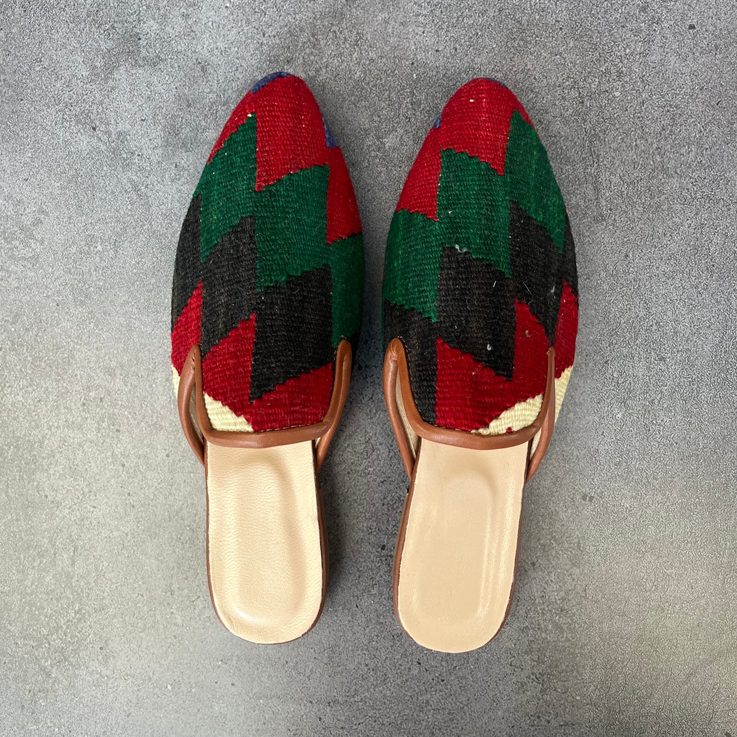 Babucha kelim 40 roja verde